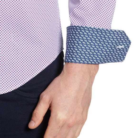 NEW Bugatchi Shaped Fit Sport Shirt (Fitted) - Picture 2 of 8